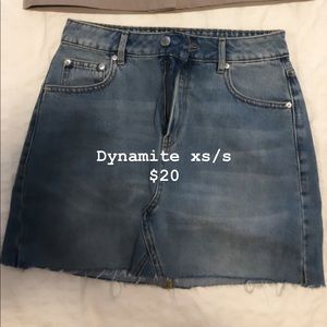 Dynamite jean skirt